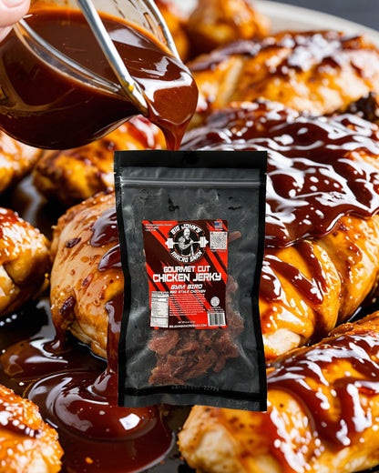 "Gym Bird" BBQ Style Chicken Jerky -  (6oz) Premium Jerky High Protein Snack